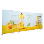 Straight Backdrop With Double Shelving Racks