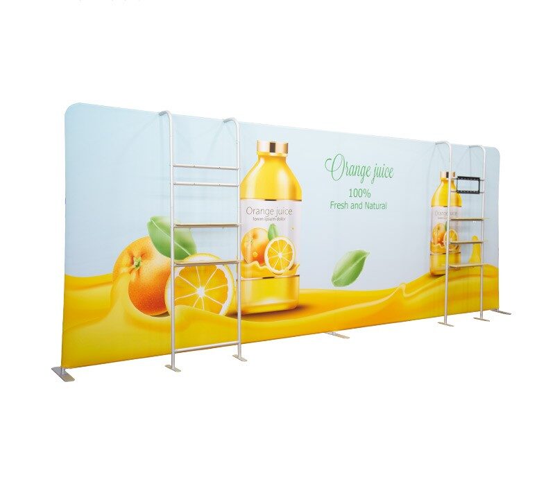 0cd6940c-4224-4b09-9481-ed570690c2bd Straight Backdrop With Double Shelving Racks - Image 1