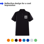 Men's Polo Shirt-Reflective Print