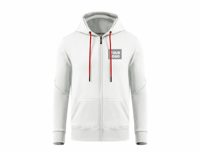 Custom Promo Polar Fleece Zipper Hoodie-Off-Set Print - Image 1