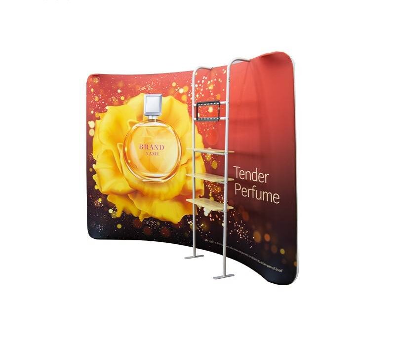 e9ed2603-cfa5-4d20-aff0-3669317d0ce1 Curved Backdrop With Shelves - Image 1